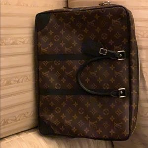 Louis Vuitton Black Macassar Briefcase